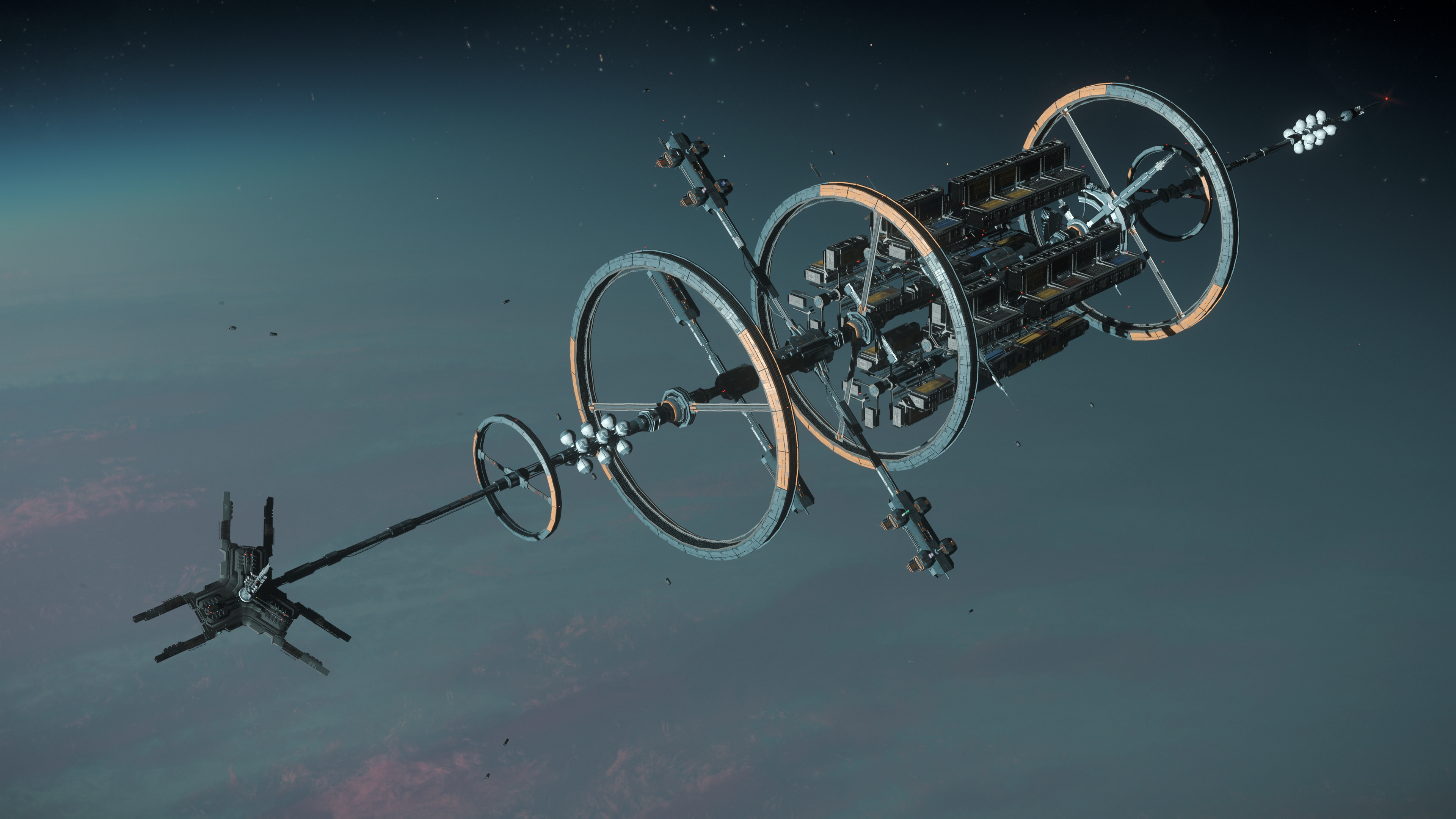 从飞船舷窗眺望 Seraphine Station 空间站