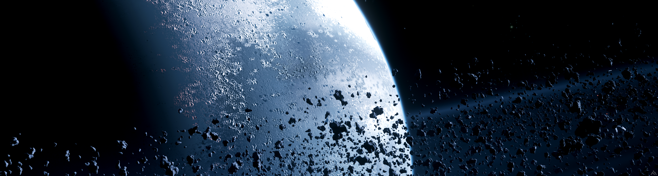 从太空俯瞰耶拉星球及其地表景观